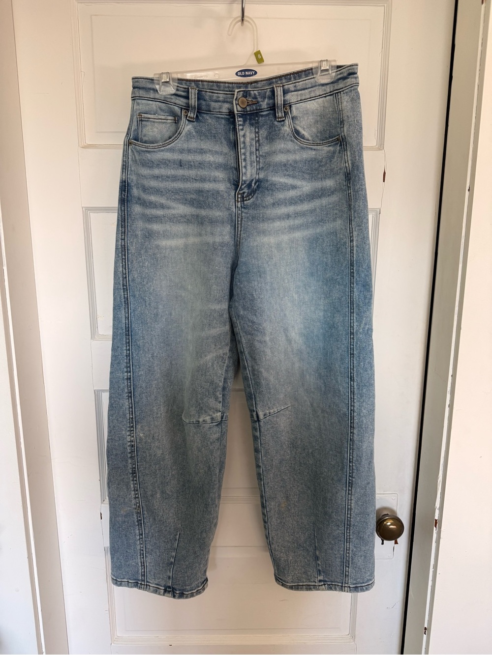RD Style Light Blue High-Rise Barrel Leg Jeans